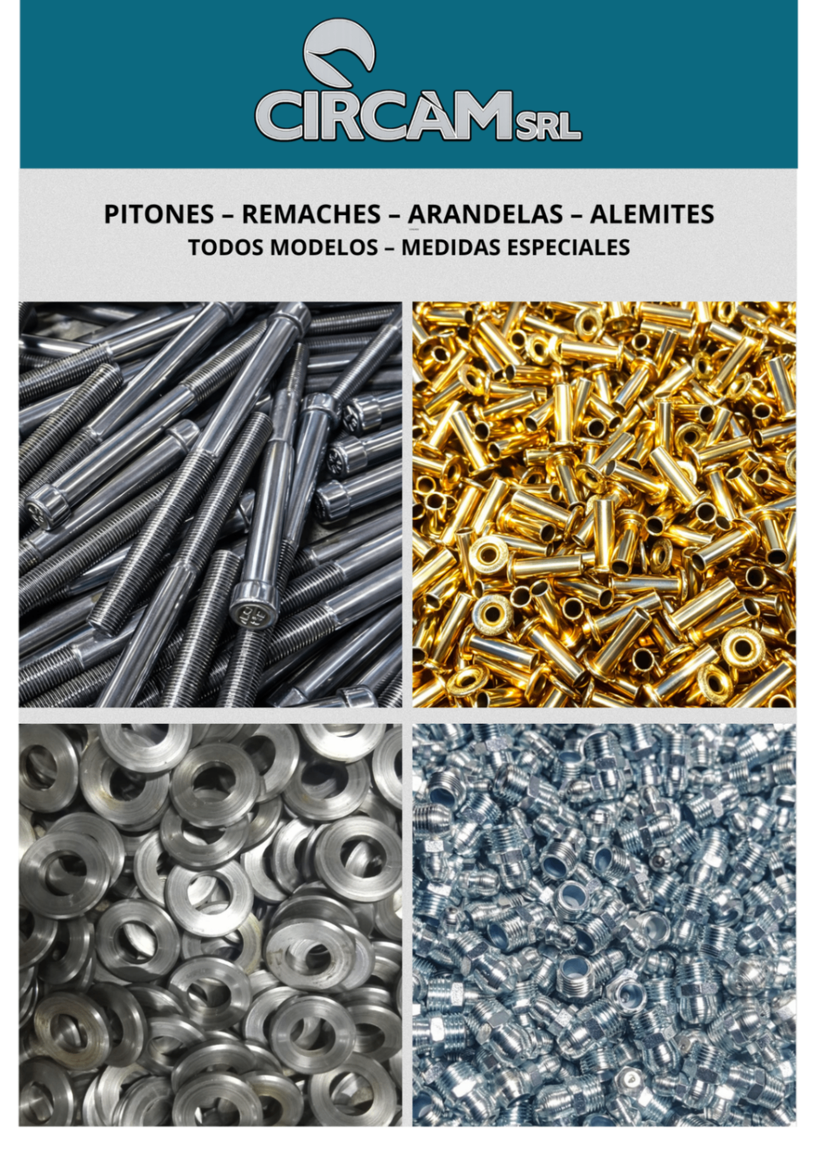 Pitones, remaches, arandelas y alemites